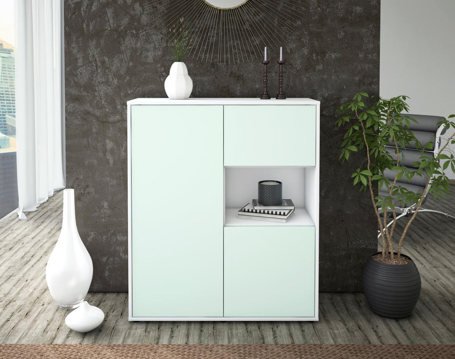 Highboard Liridona, Mint Front (92x108x35cm) - Stil.Zeit Möbel GmbH