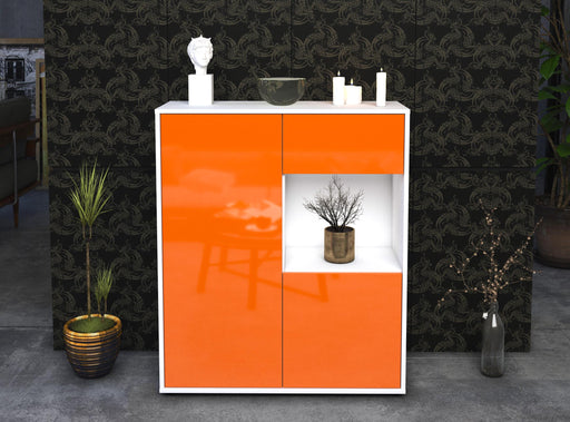 Highboard Lisa, Orange Front (92x108x35cm) - Stil.Zeit Möbel GmbH