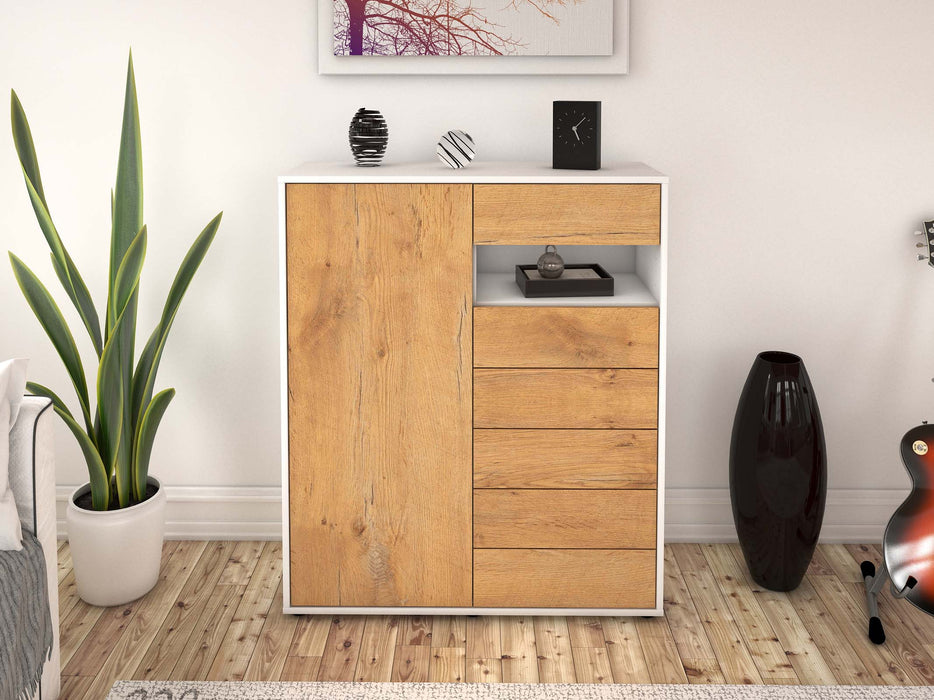 Highboard Lola, Eiche Front (92x108x35cm) - Stil.Zeit Möbel GmbH