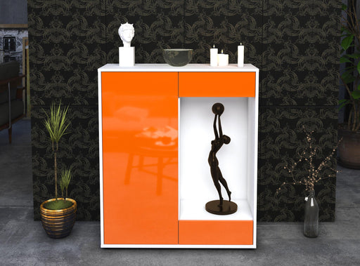 Highboard Lorenza, Orange Front (92x108x35cm) - Stil.Zeit Möbel GmbH