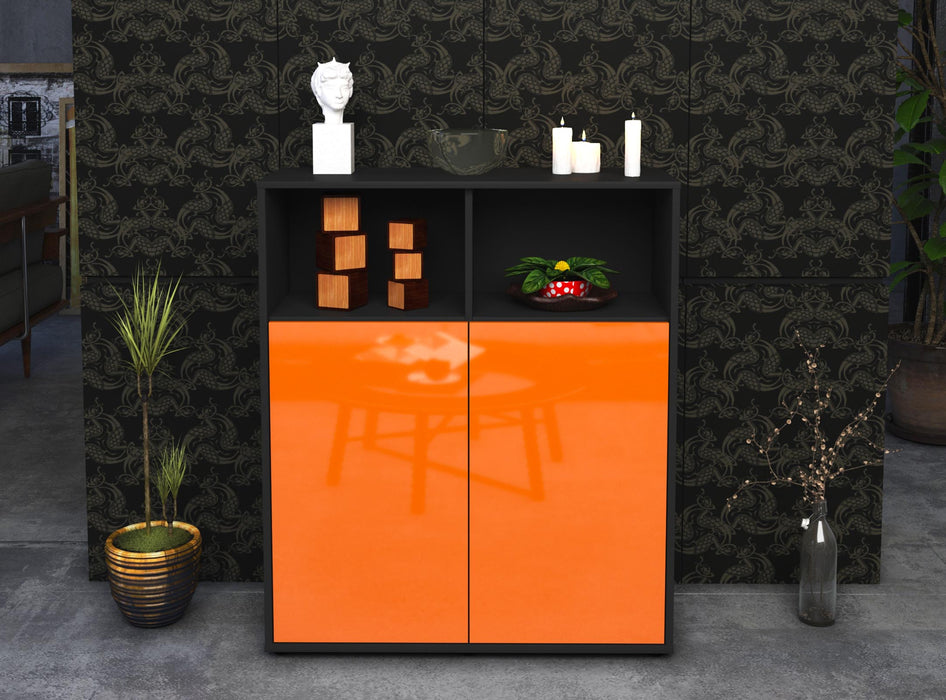 Highboard Giovanna, Orange Front (92x108x35cm) - Stil.Zeit Möbel GmbH