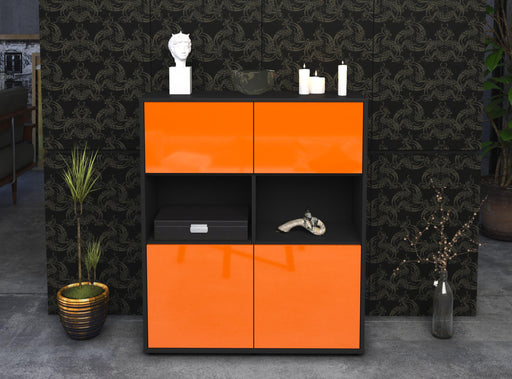 Highboard Katyna, Orange Front (92x108x35cm) - Stil.Zeit Möbel GmbH