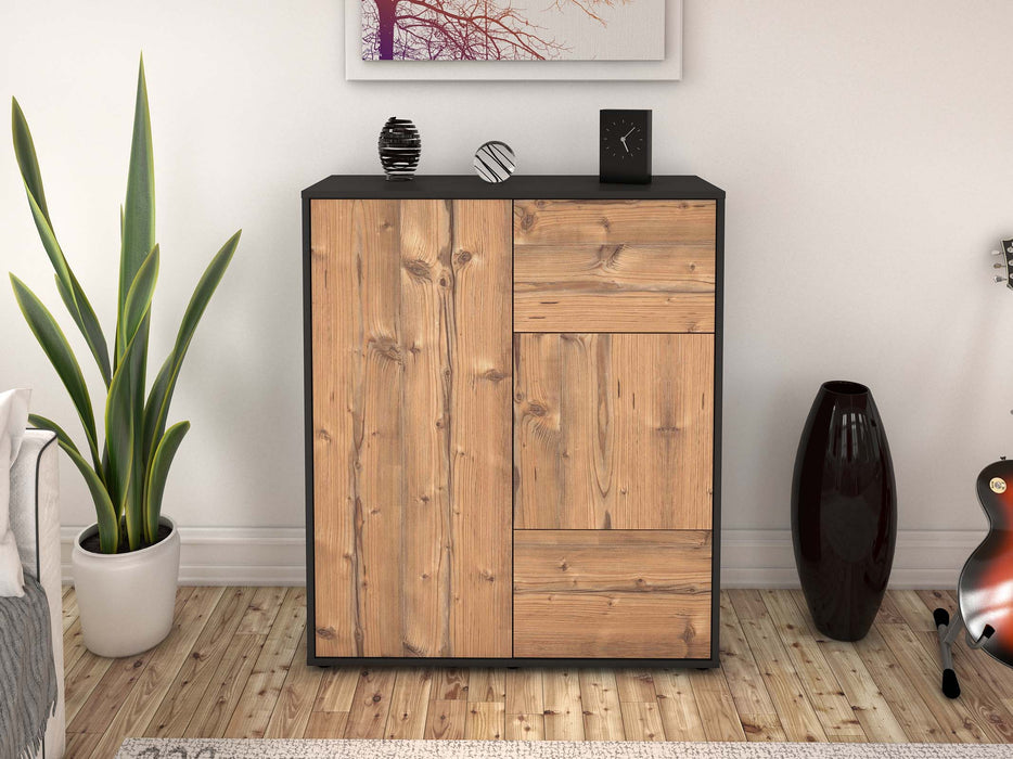 Highboard Lia, Pinie Front (92x108x35cm) - Stil.Zeit Möbel GmbH