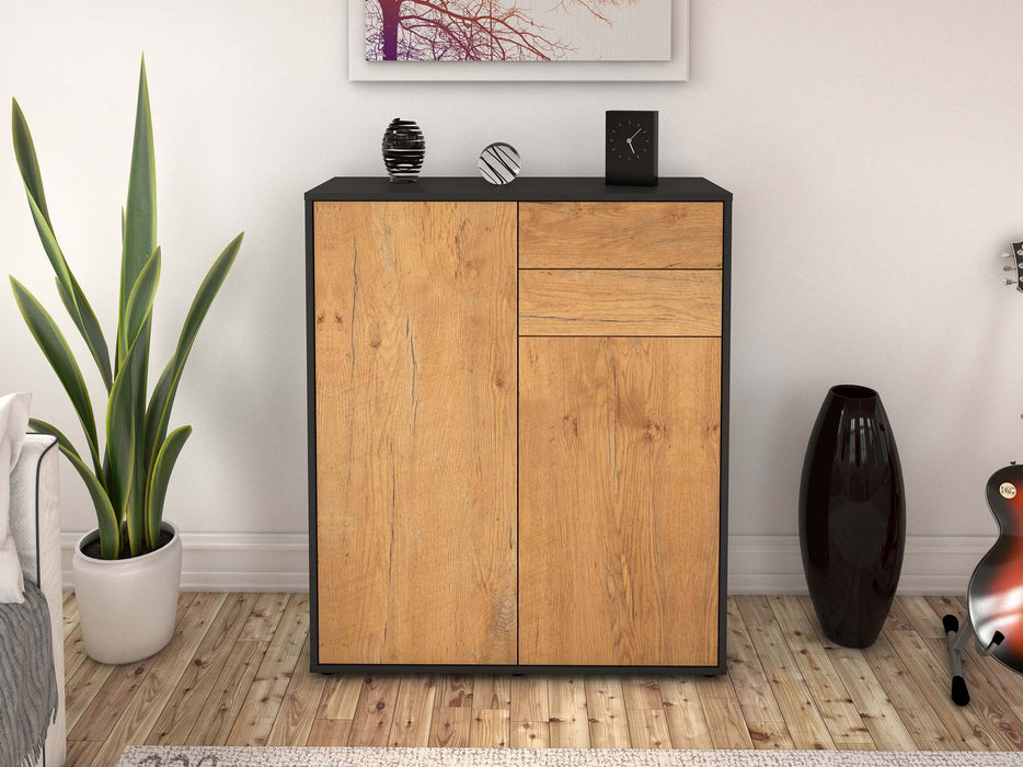 Highboard Lisann, Eiche Front (92x108x35cm) - Stil.Zeit Möbel GmbH