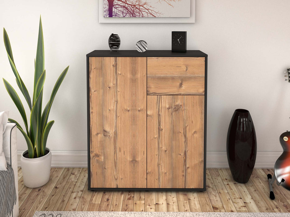 Highboard Loana, Pinie Front (92x108x35cm) - Stil.Zeit Möbel GmbH