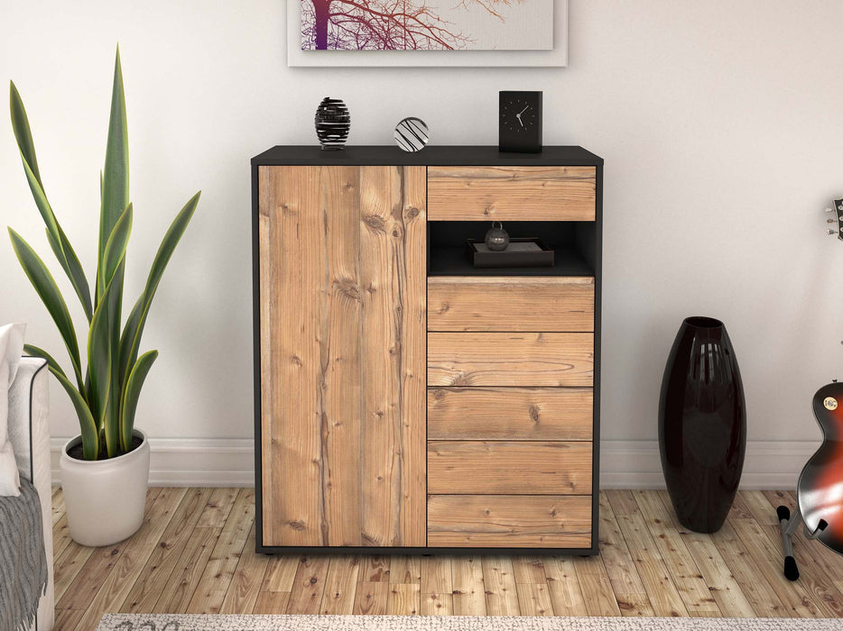 Highboard Lola, Pinie Front (92x108x35cm) - Stil.Zeit Möbel GmbH