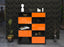 Highboard Lucienne, Orange Front (92x108x35cm) - Stil.Zeit Möbel GmbH