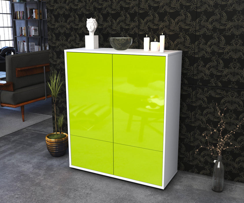 Highboard Ida, Grün Seite (92x108x35cm) - Stil.Zeit Möbel GmbH