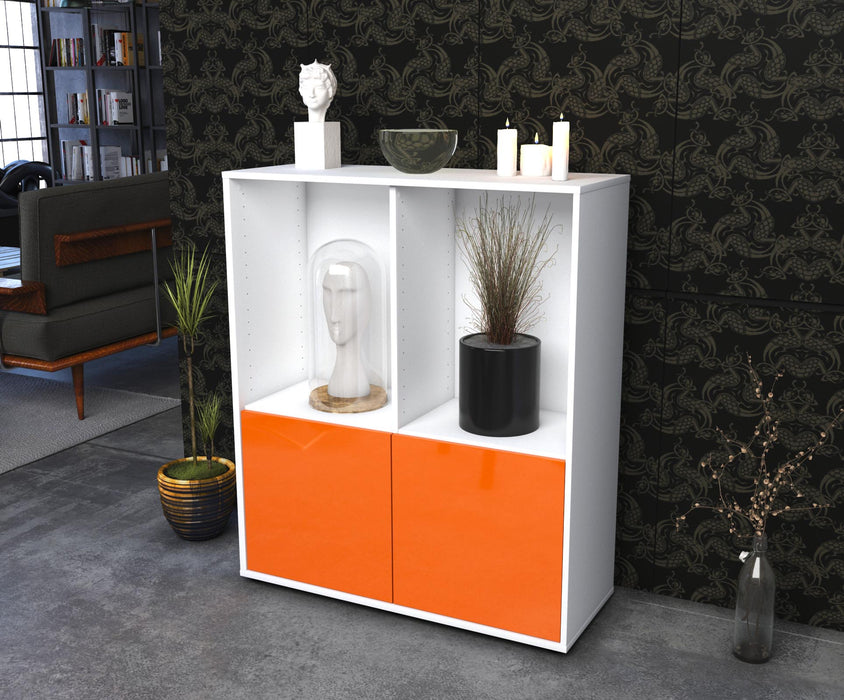 Highboard Ivona, Orange Seite (92x108x35cm) - Stil.Zeit Möbel GmbH