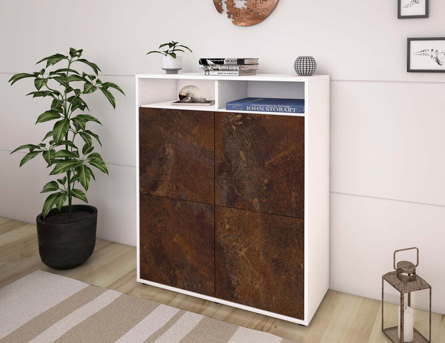 Highboard Jade, Rost Seite (92x108x35cm) - Stil.Zeit Möbel GmbH