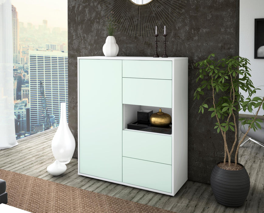 Highboard Larissa, Mint Seite (92x108x35cm) - Stil.Zeit Möbel GmbH