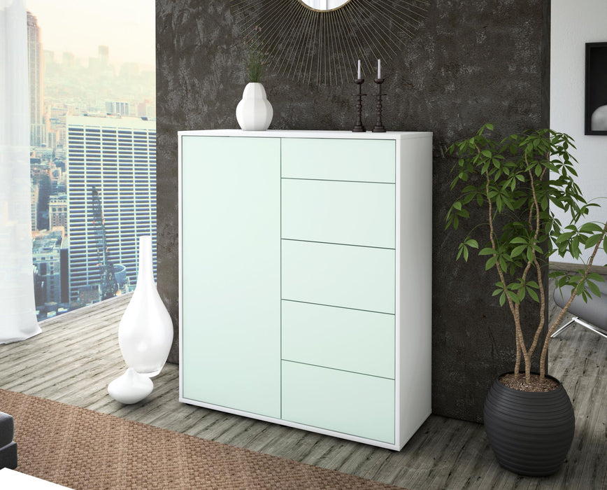 Highboard Laura, Mint Seite (92x108x35cm) - Stil.Zeit Möbel GmbH