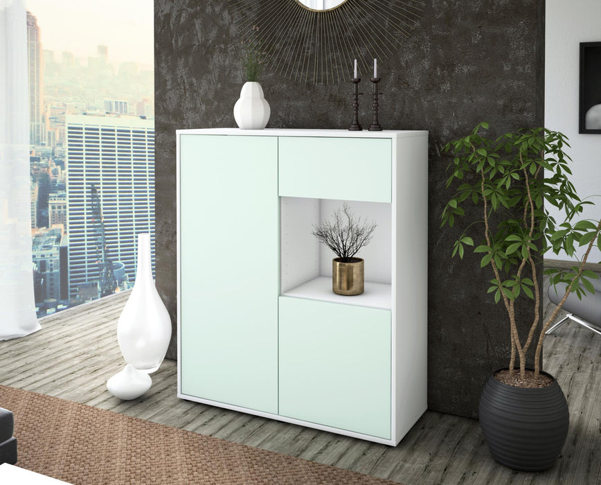 Highboard Lisa, Mint Seite (92x108x35cm) - Stil.Zeit Möbel GmbH