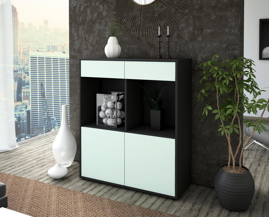 Highboard Joana, Mint Seite (92x108x35cm) - Stil.Zeit Möbel GmbH