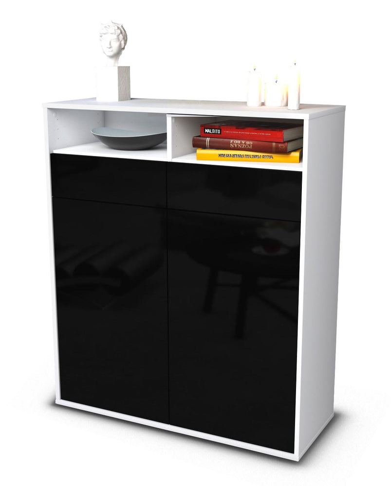 Highboard Ilaria, Schwarz Studio (92x108x35cm) - Stil.Zeit Möbel GmbH