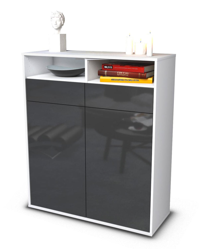 Highboard Ilaria, Grau Studio (92x108x35cm) - Stil.Zeit Möbel GmbH