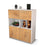 Highboard Ina, Eiche Studio (92x108x35cm) - Stil.Zeit Möbel GmbH