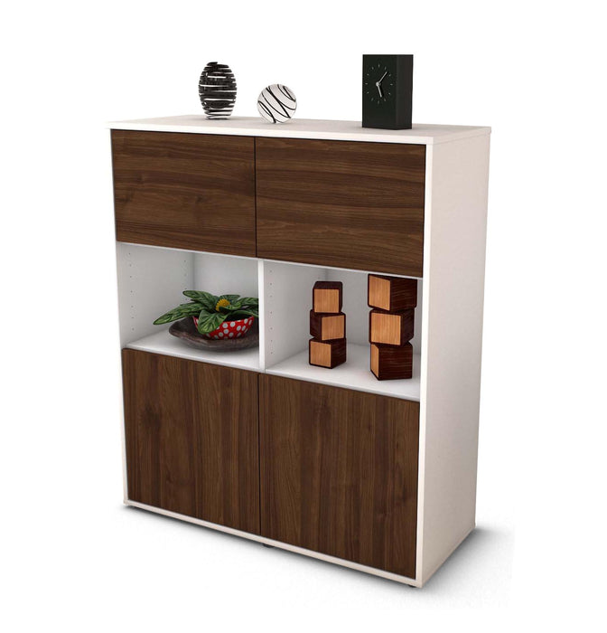 Highboard Ina, Walnuss Studio (92x108x35cm) - Stil.Zeit Möbel GmbH