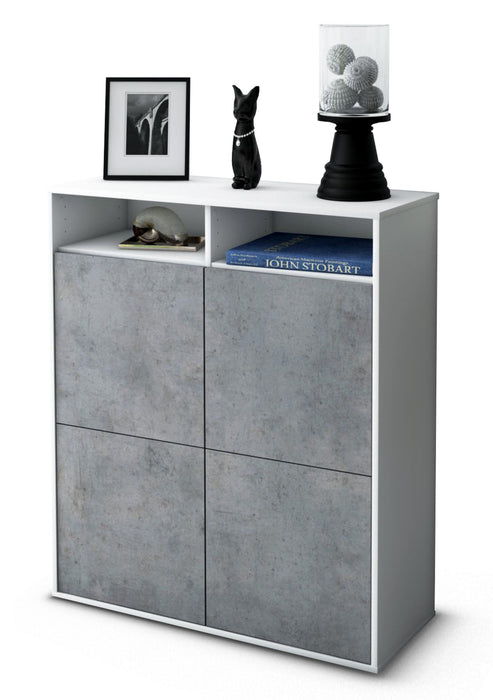 Highboard Jade, Beton Studio (92x108x35cm) - Stil.Zeit Möbel GmbH