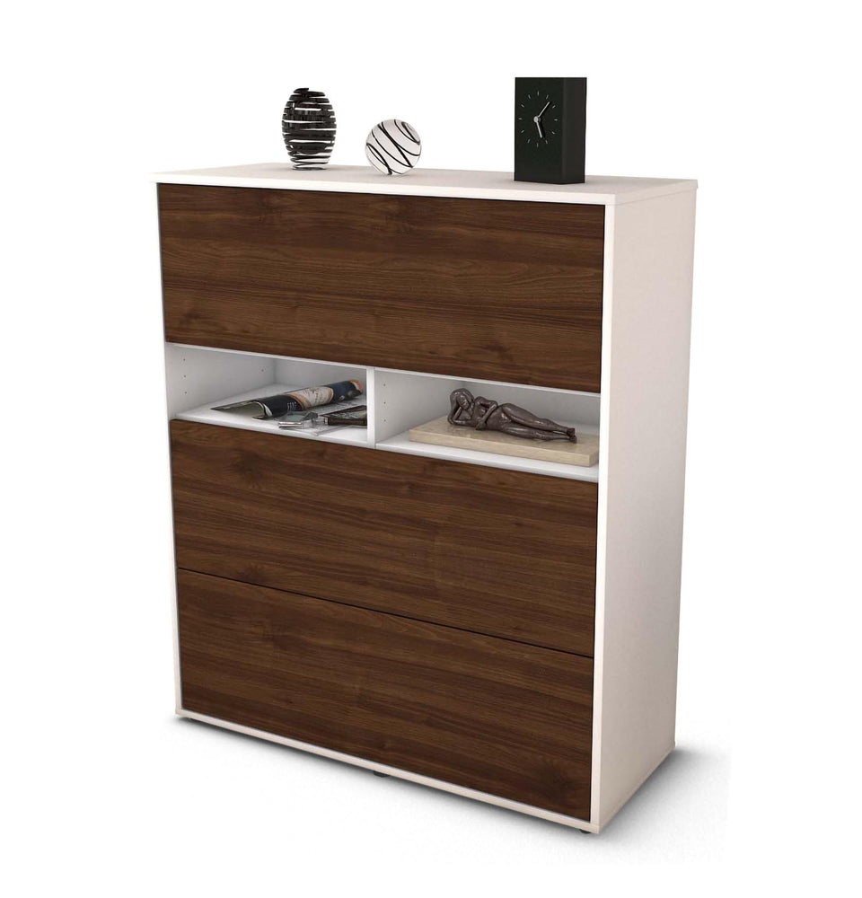 Highboard Janine, Walnuss Studio (92x108x35cm) - Stil.Zeit Möbel GmbH