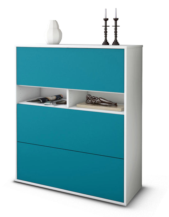 Highboard Janine, Türkis Studio (92x108x35cm) - Stil.Zeit Möbel GmbH