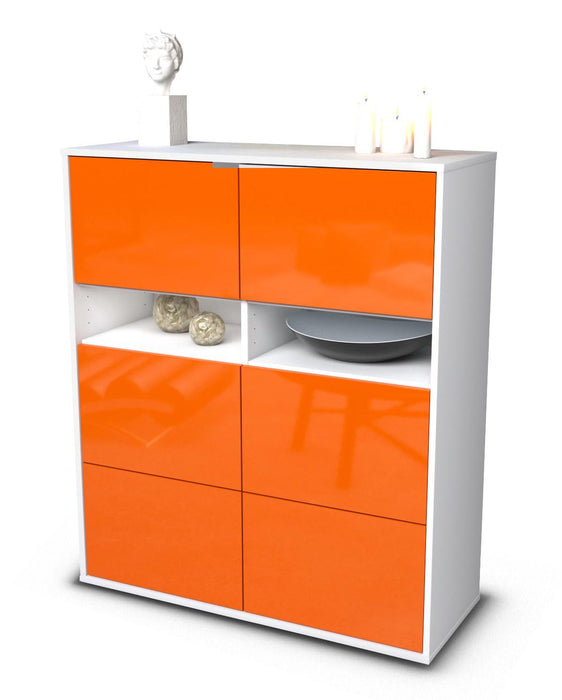 Highboard Jasmin, Orange Studio (92x108x35cm) - Stil.Zeit Möbel GmbH