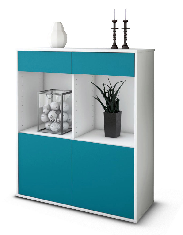 Highboard Joana, Türkis Studio (92x108x35cm) - Stil.Zeit Möbel GmbH