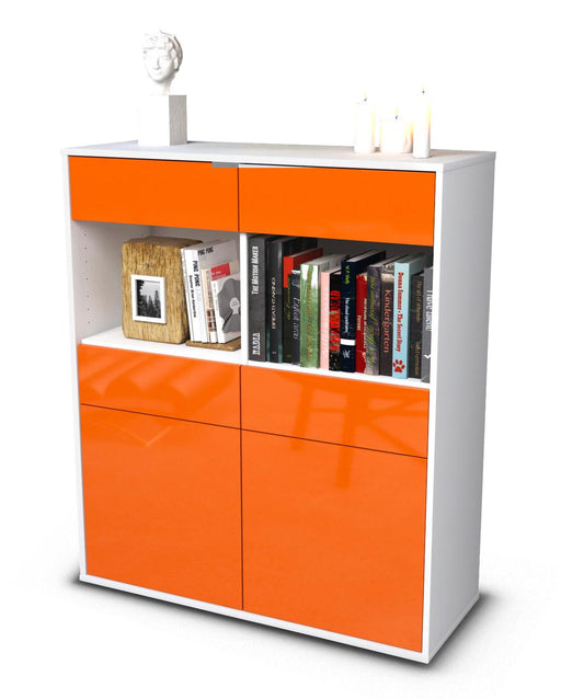 Highboard Jolanda, Orange Studio (92x108x35cm) - Stil.Zeit Möbel GmbH
