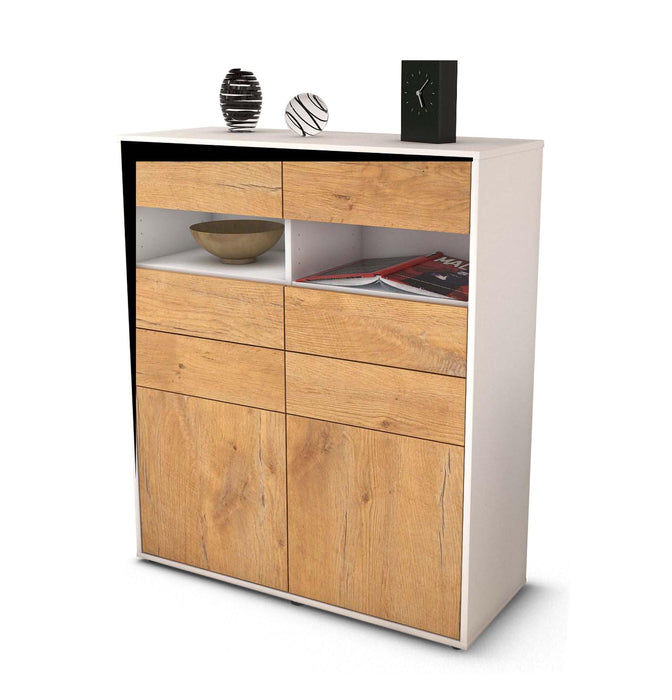 Highboard Jolina, Eiche Studio (92x108x35cm) - Stil.Zeit Möbel GmbH