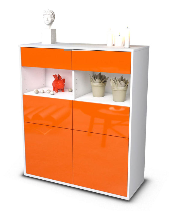 Highboard Karolin, Orange Studio (92x108x35cm) - Stil.Zeit Möbel GmbH