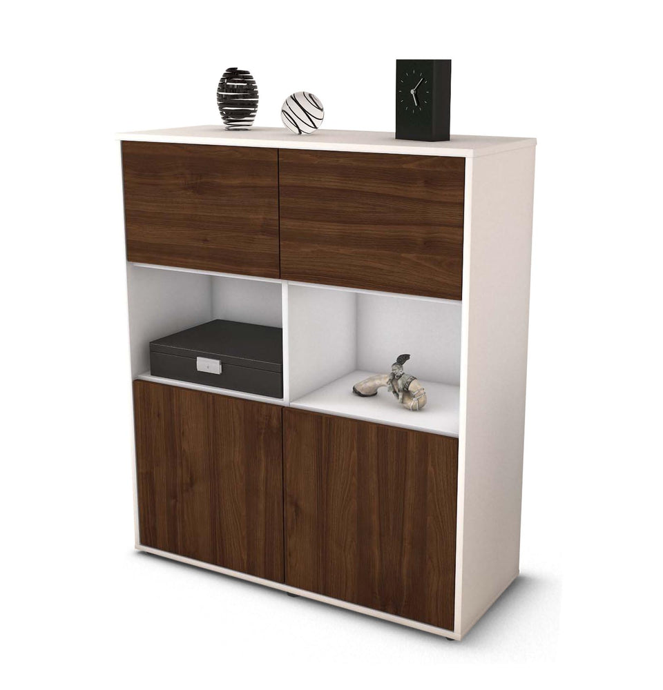 Highboard Katyna, Walnuss Studio (92x108x35cm) - Stil.Zeit Möbel GmbH