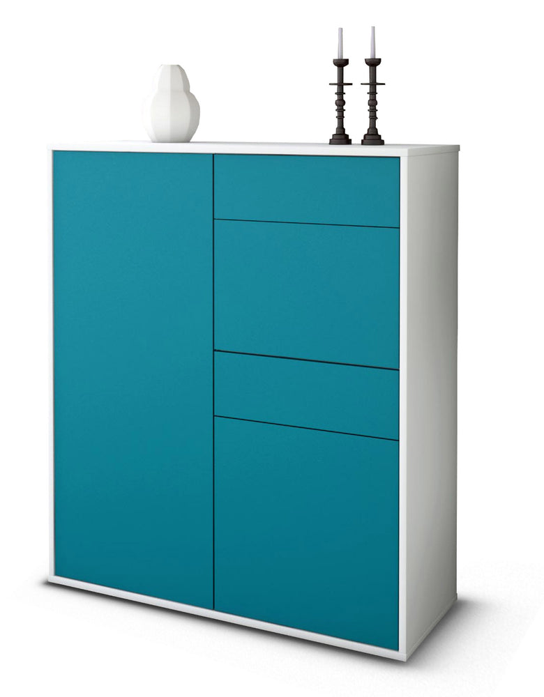 Highboard Laetitia, Türkis Studio (92x108x35cm) - Stil.Zeit Möbel GmbH