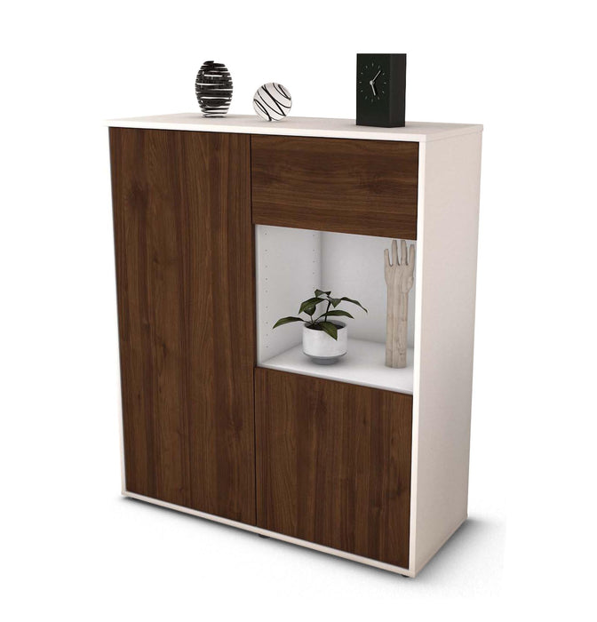 Highboard Larina, Walnuss Studio (92x108x35cm) - Stil.Zeit Möbel GmbH