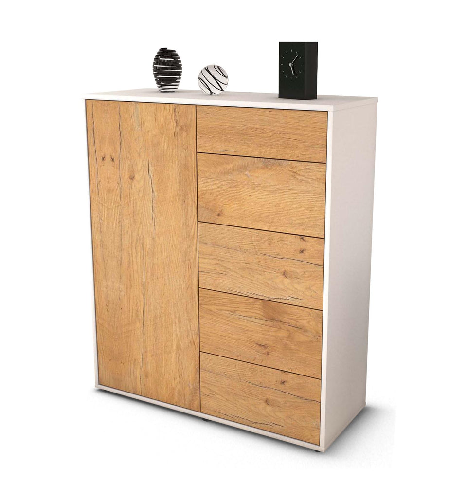 Highboard Laura, Eiche Studio (92x108x35cm) - Stil.Zeit Möbel GmbH