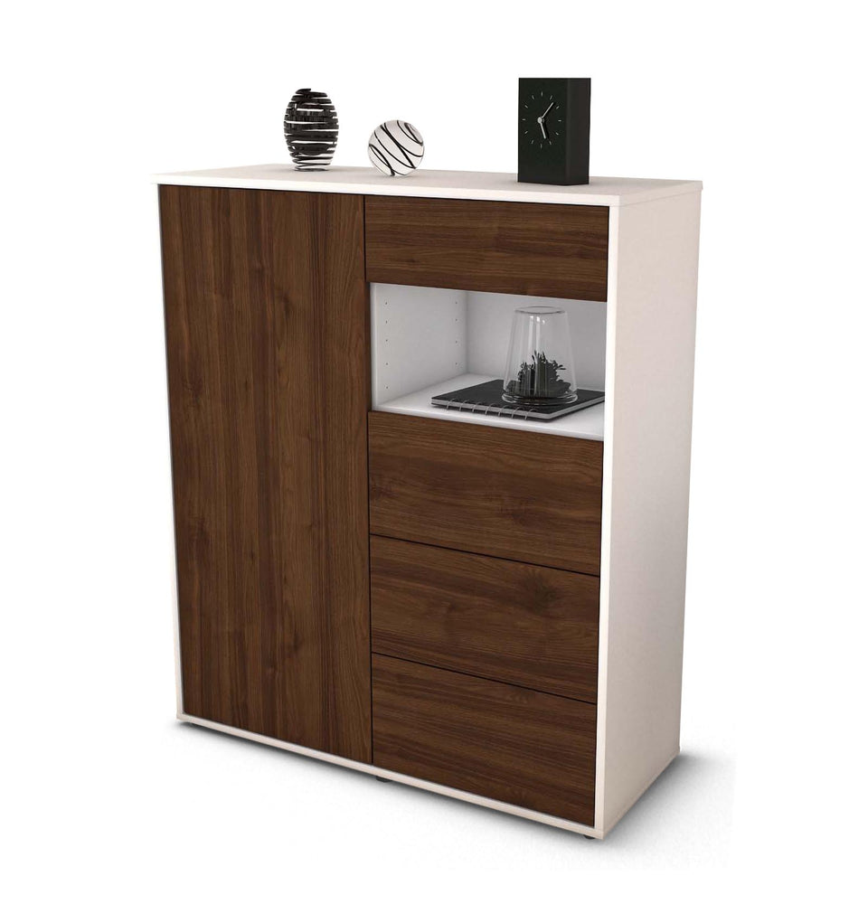 Highboard Lavinia, Walnuss Studio (92x108x35cm) - Stil.Zeit Möbel GmbH