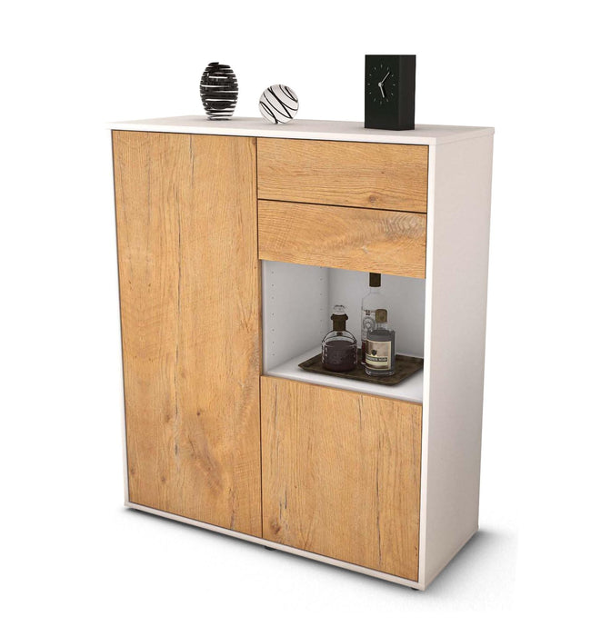 Highboard Leona, Eiche Studio (92x108x35cm) - Stil.Zeit Möbel GmbH