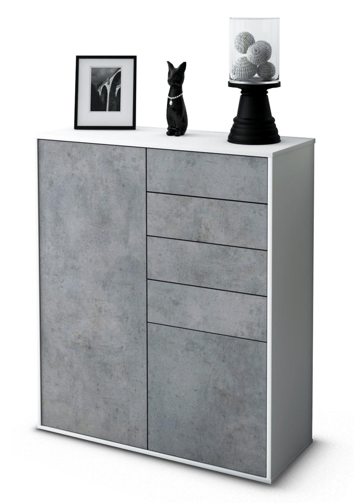 Highboard Leonora, Beton Studio (92x108x35cm) - Stil.Zeit Möbel GmbH