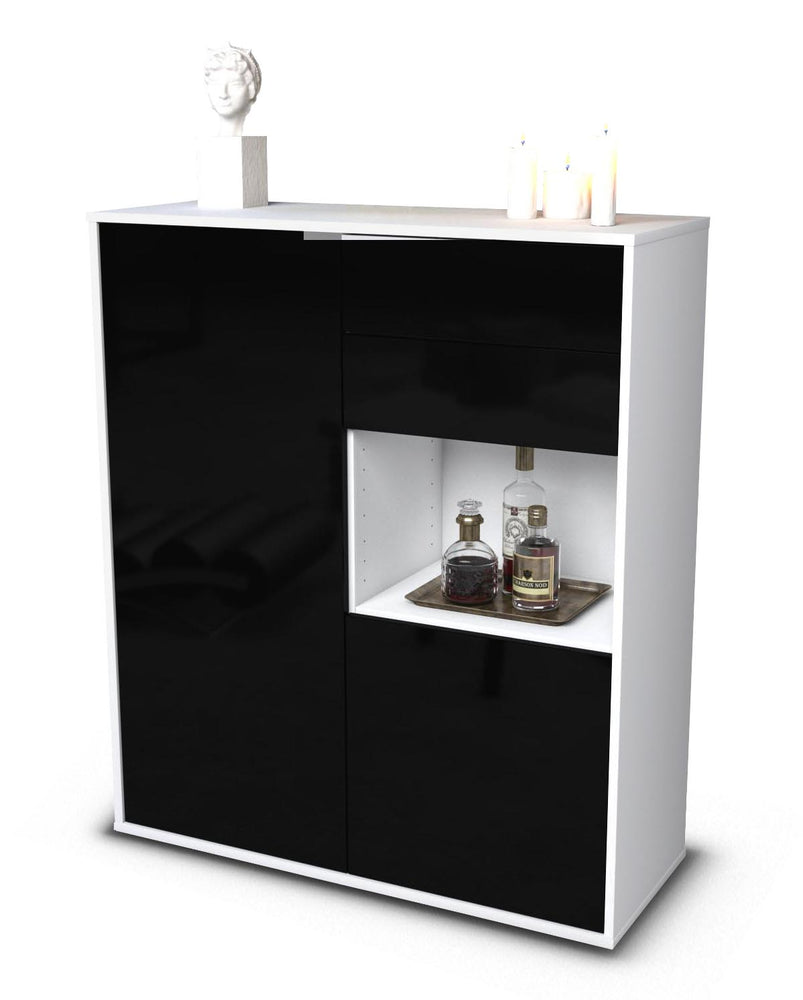 Highboard Lilia, Schwarz Studio (92x108x35cm) - Stil.Zeit Möbel GmbH