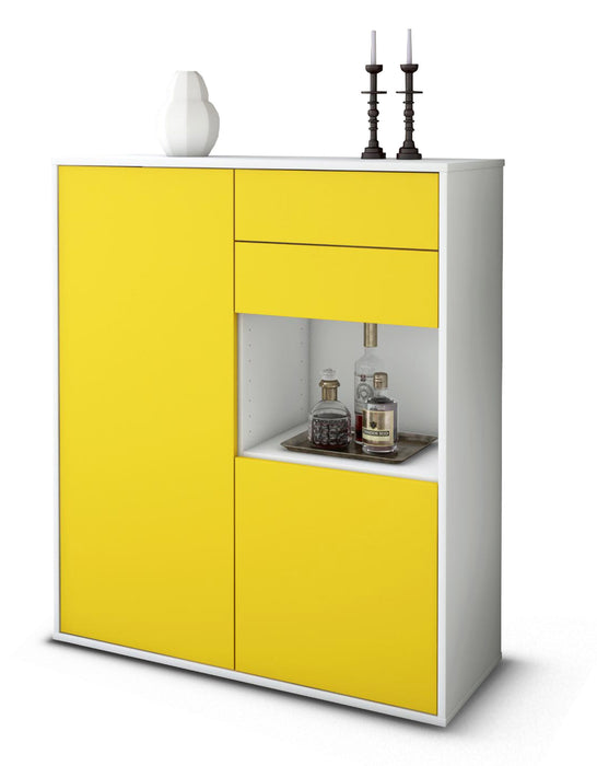 Highboard Lilia, Gelb Studio (92x108x35cm) - Stil.Zeit Möbel GmbH