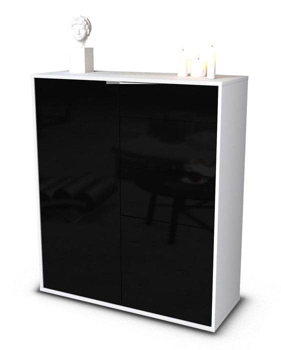 Highboard Linda, Schwarz Studio (92x108x35cm) - Stil.Zeit Möbel GmbH