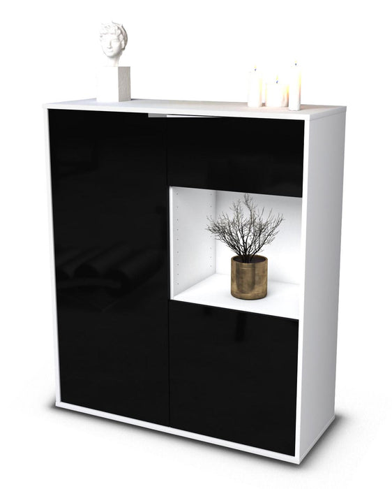 Highboard Lisa, Schwarz Studio (92x108x35cm) - Stil.Zeit Möbel GmbH