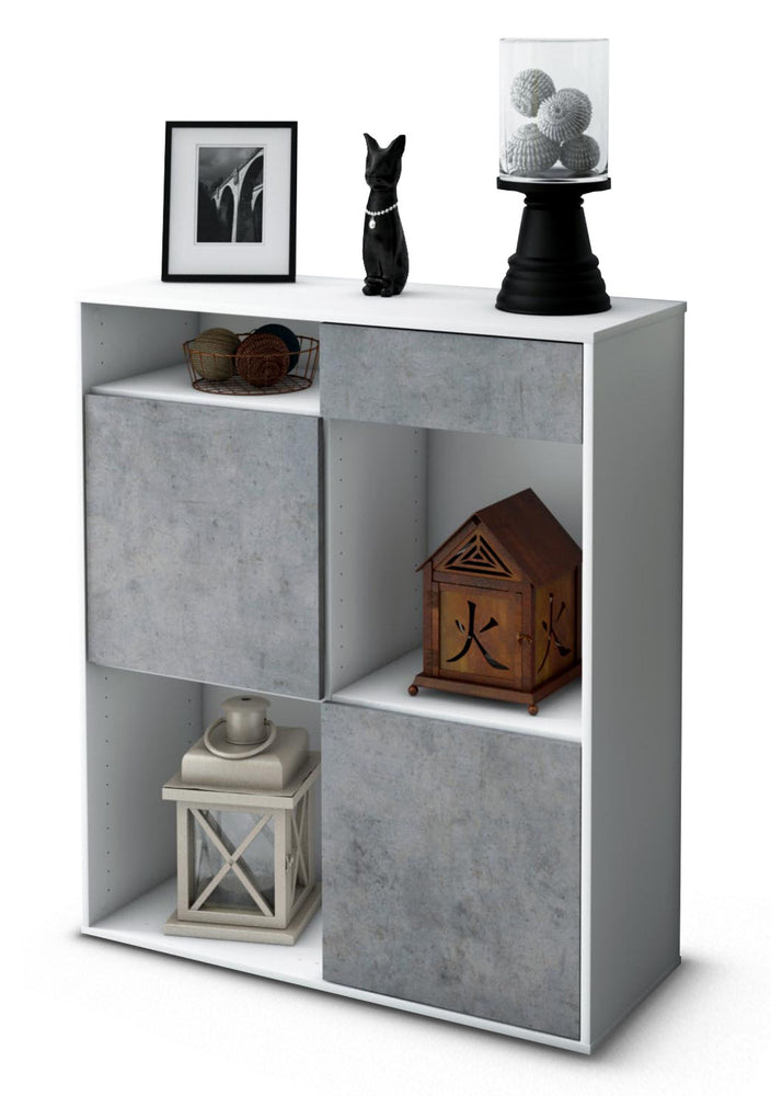 Highboard Luisa, Beton Studio (92x108x35cm) - Stil.Zeit Möbel GmbH