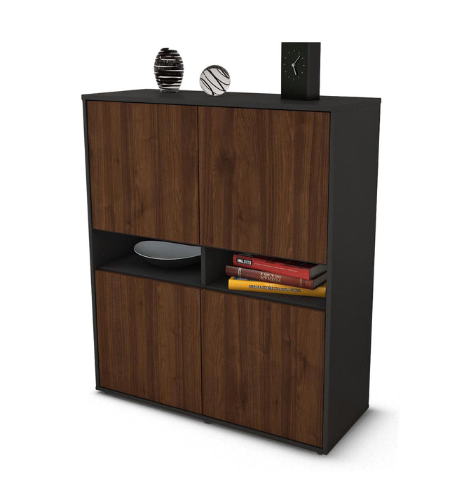 Highboard Innocenza, Walnuss Studio (92x108x35cm) - Stil.Zeit Möbel GmbH