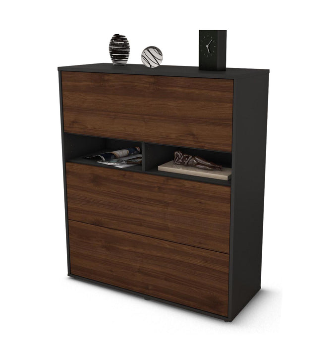 Highboard Janine, Walnuss Studio (92x108x35cm) - Stil.Zeit Möbel GmbH