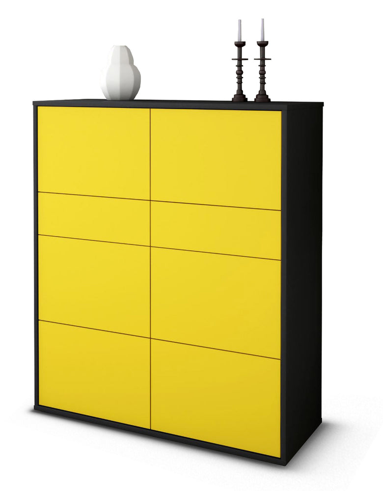 Highboard Jenna, Gelb Studio (92x108x35cm) - Stil.Zeit Möbel GmbH