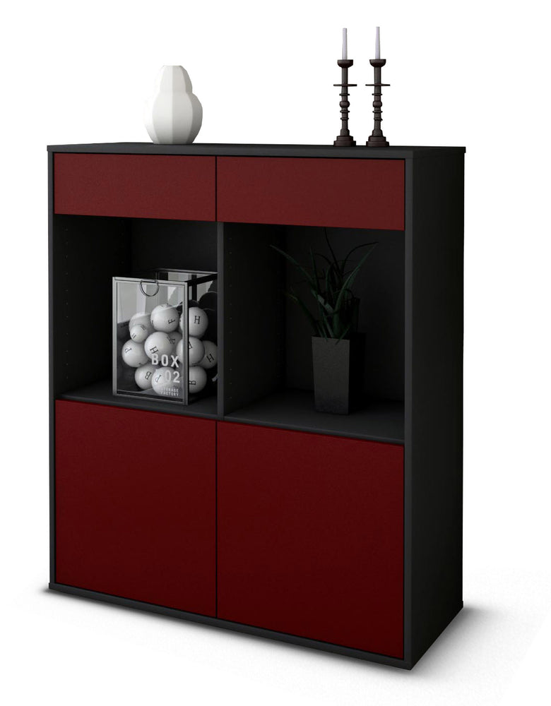 Highboard Joana, Bordeaux Studio (92x108x35cm) - Stil.Zeit Möbel GmbH