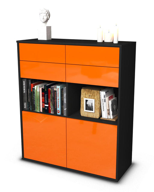 Highboard Joelina, Orange Studio (92x108x35cm) - Stil.Zeit Möbel GmbH
