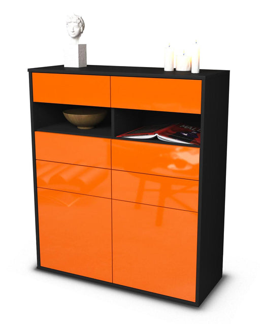 Highboard Jolina, Orange Studio (92x108x35cm) - Stil.Zeit Möbel GmbH