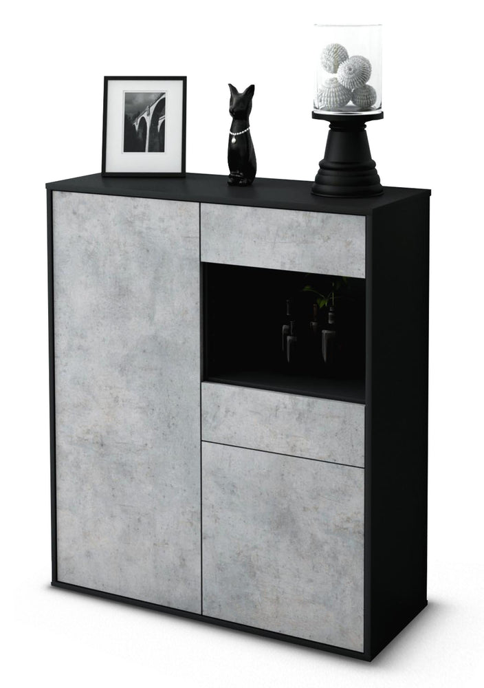 Highboard Leoni, Beton Studio (92x108x35cm) - Stil.Zeit Möbel GmbH