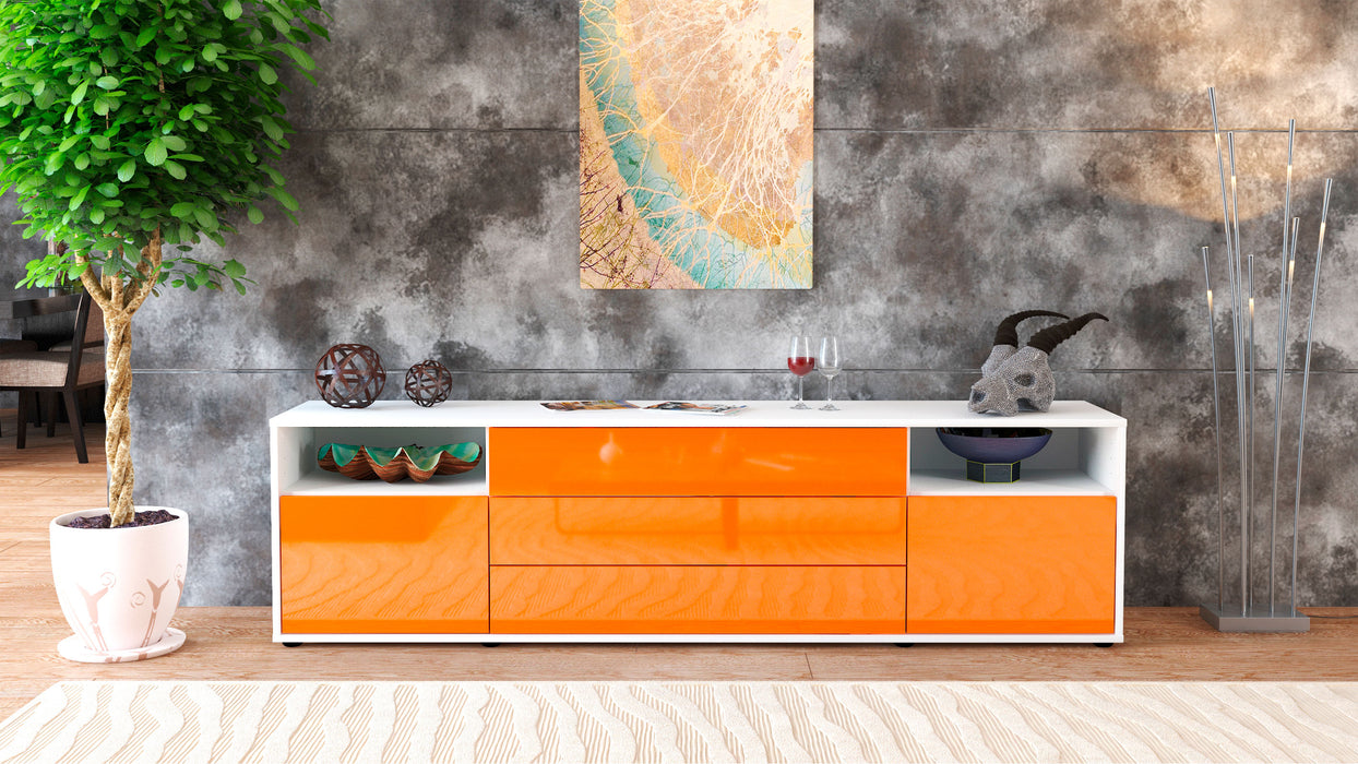 Lowboard Bettina, Orange (180x49x35cm)